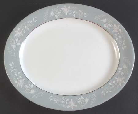 Bridal Rose 15" Oval Serving Platter
