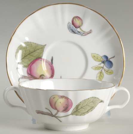 Burbank Footed Cream Soup Bowl & Saucer Set