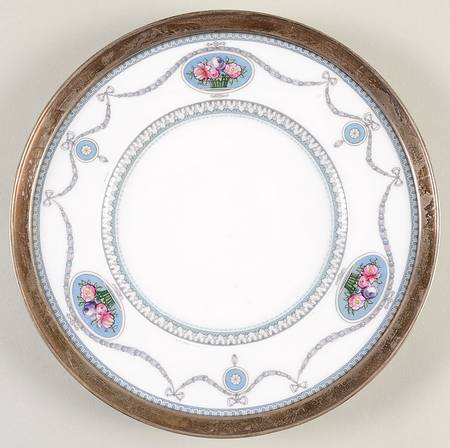 Cameo Salad Plate with Sterling Rim