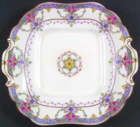 C662 Square Handled Cake Plate