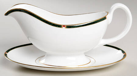 Carina Green Gravy Boat & Underplate