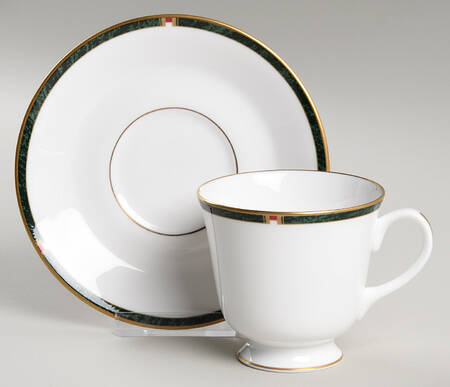 Carina Green Footed Cup & Saucer Set