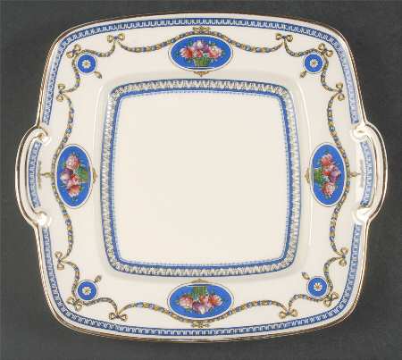 Cameo Square Handled Cake Plate