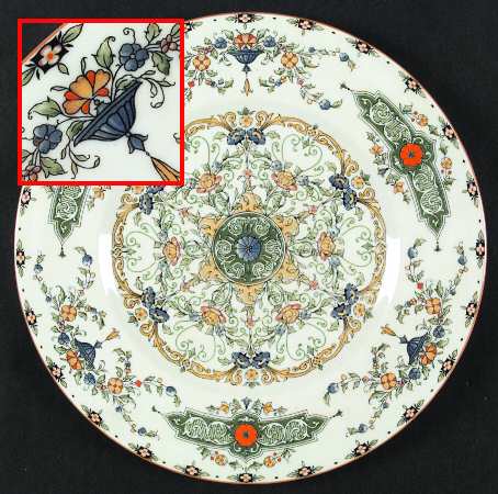 Canopic (Red Flowers and Green) by Royal Worcester