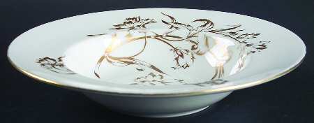 Carnation Rim Soup Bowl