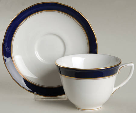 Cavendish Blue Flat Cup & Saucer Set