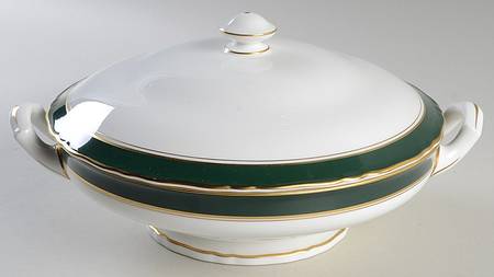 Cavendish Leather Green Round Covered Vegetable