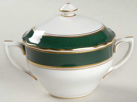 Cavendish Leather Green Mini Sugar Bowl & Lid