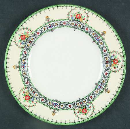 Chalons (Green Trim, No Center) by Royal Worcester