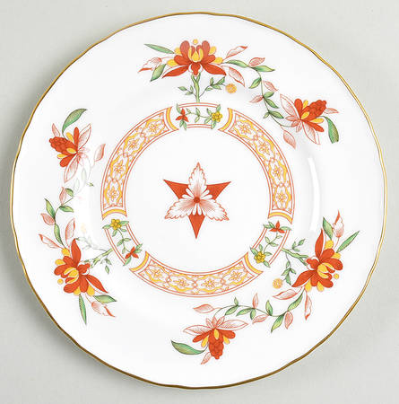 Chamberlain Orange Bread & Butter Plate