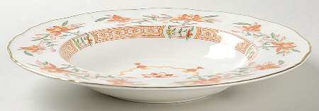 Chamberlain Orange Large Rim Soup Bowl