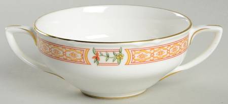 Chamberlain Orange Flat Cream Soup Bowl