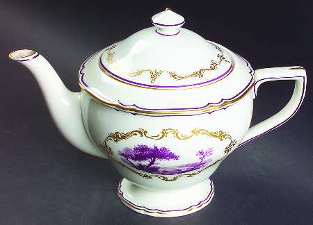 The Chamberlain Purple (Z184 1/2) Teapot & Lid