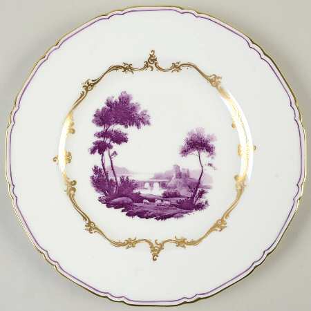 The Chamberlain Purple (Z184 1/2) Luncheon Plate