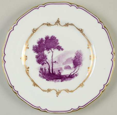 The Chamberlain Purple (Z184 1/2) Bread & Butter Plate