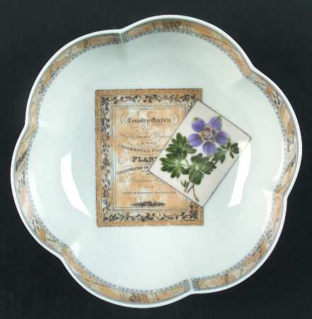 Country Garden 8" Round Scalloped Dish