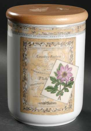 Country Garden Large Canister & Lid