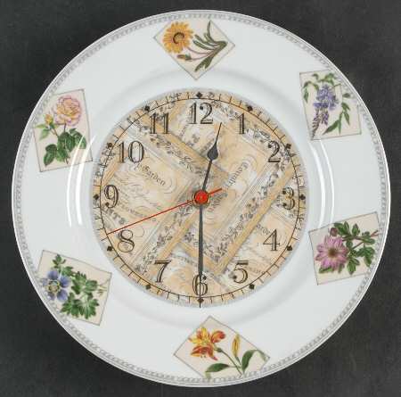 Country Garden Clock Plate