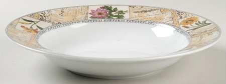 Country Garden Large Rim Soup Bowl