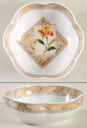 Country Garden 4" Round Scalloped Dish