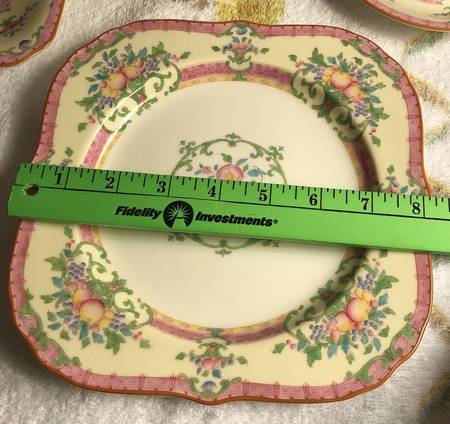 Cordova (Pink Border) Square Salad Plate