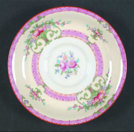 Cordova (Pink Border) Saucer for Cream Soup Bowl