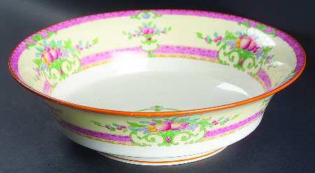 Cordova (Pink Border) 9" Round Vegetable Bowl