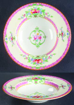 Cordova (Pink Border) Rim Fruit/Dessert (Sauce) Bowl