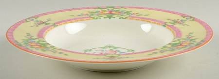 Cordova (Pink Border) Large Rim Soup Bowl