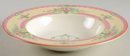 Cordova (Pink Border) Rim Soup Bowl
