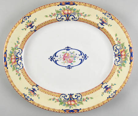 Cordova (Yellow Border)  17" Oval Serving Platter
