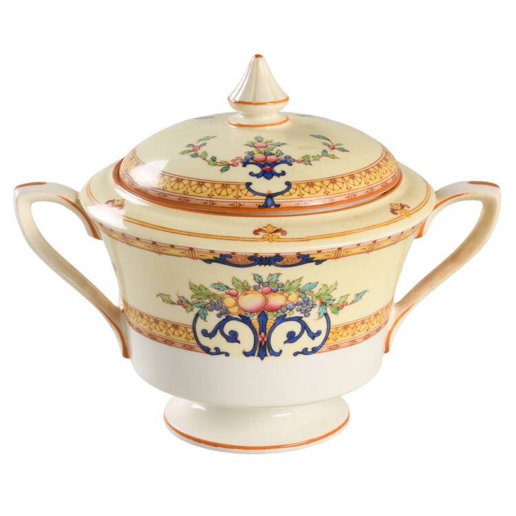 Cordova (Yellow Border)  Sugar Bowl & Lid