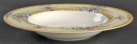 Cordova (Yellow Border)  Large Rim Soup Bowl