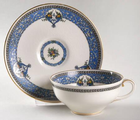 Cornucopia Flat Cup & Saucer Set