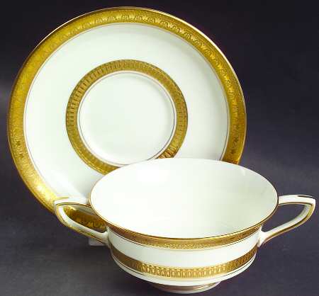 Coronet Footed Cream Soup Bowl & Saucer Set