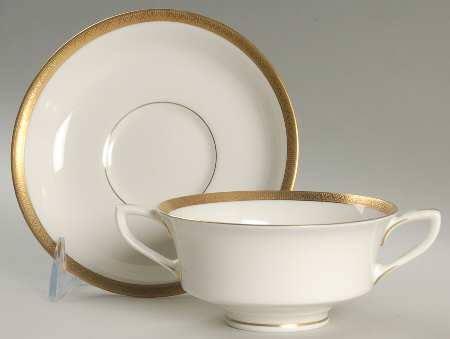 Coventry Footed Cream Soup Bowl & Saucer Set