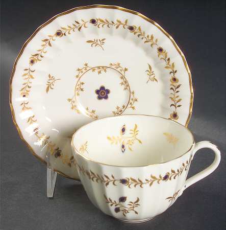 Cumberland Cobalt Blue Flat Cup & Saucer Set