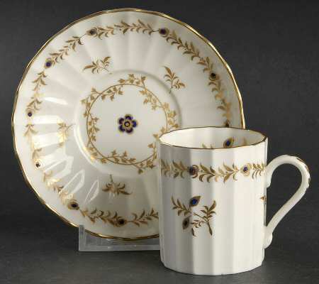 Cumberland Cobalt Blue Flat Demitasse Cup & Saucer Set