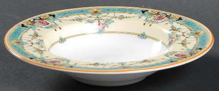 Daytona Turquoise Rim Fruit/Dessert (Sauce) Bowl