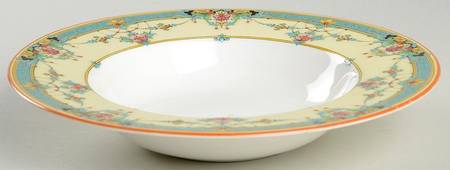 Daytona Turquoise Rim Soup Bowl