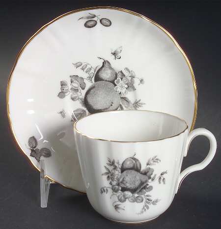 Delecta (Black Design) Flat Cup & Saucer Set