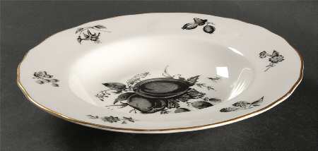 Delecta (Black Design) Large Rim Soup Bowl