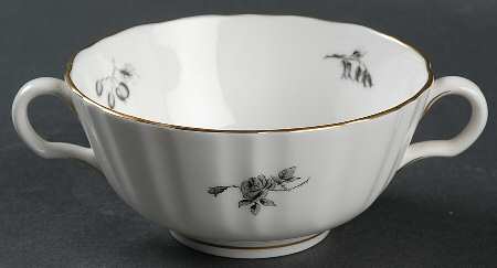 Delecta (Black Design) Footed Cream Soup Bowl