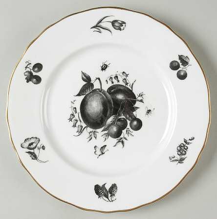 Delecta (Black Design) Luncheon Plate