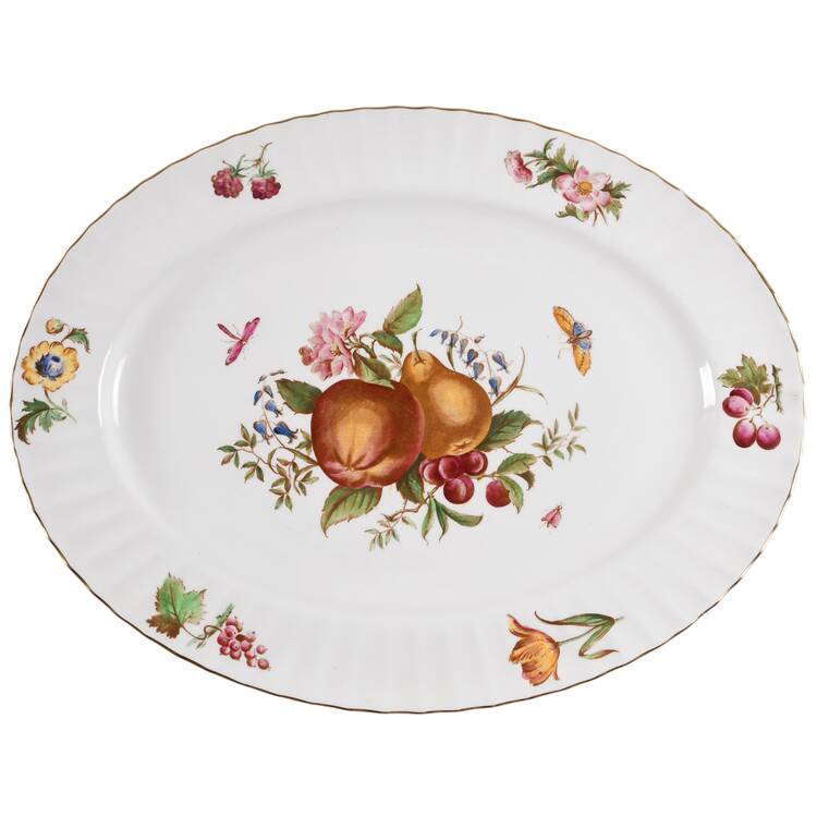 Delecta (Warmstry, Ribbed) 17" Oval Serving Platter by Royal Worcester