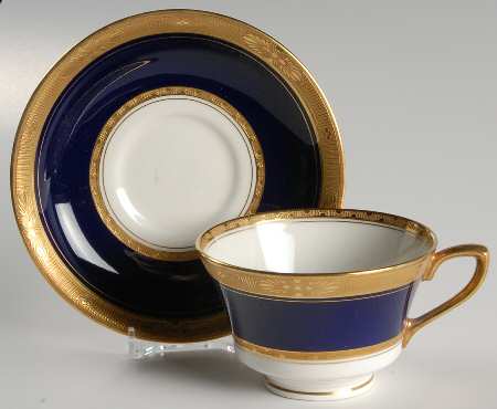 Diana Blue Footed Cup & Saucer Set