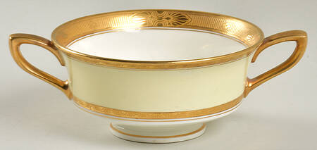 Diana Cream Footed Cream Soup Bowl