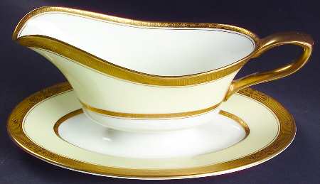 Diana Cream Gravy Boat with Attached Underplate