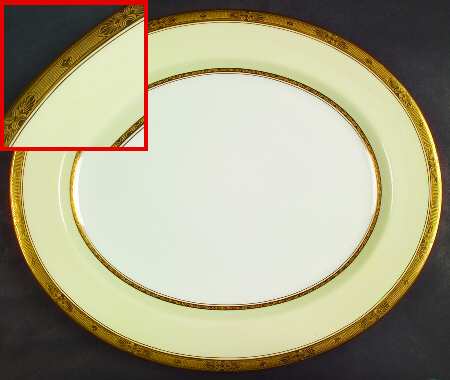 Diana Cream 15" Oval Serving Platter