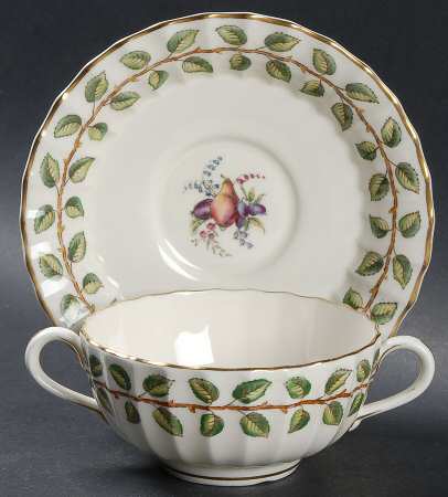 Doreen Footed Cream Soup Bowl & Saucer Set